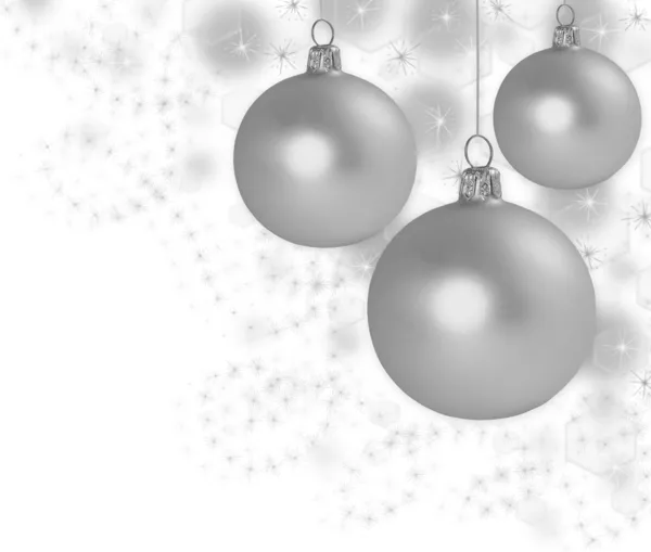 Абстрактный рождественский фон с мячами — стоковое фото