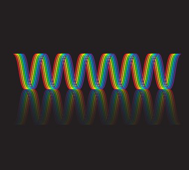 Sinusoid wave rainbow