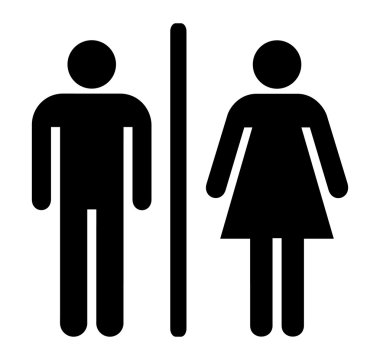Male and female sign clipart