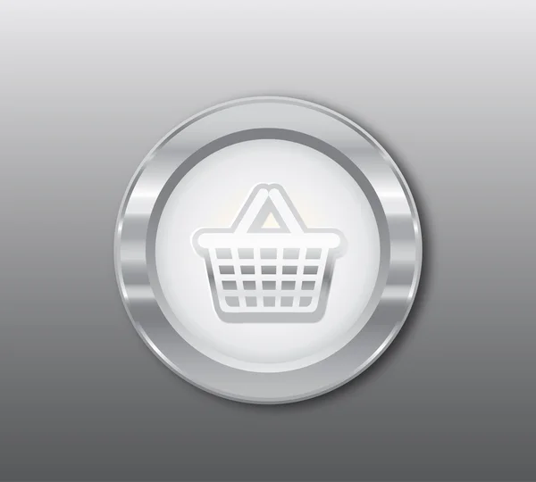 Srebrny przycisk zakupy — Zdjęcie stockowe