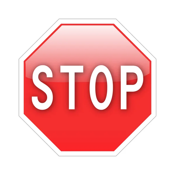 Segno di stop vettoriale — Foto Stock