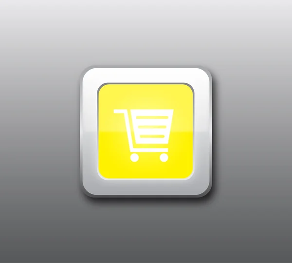 Yellow shop button — Stok fotoğraf