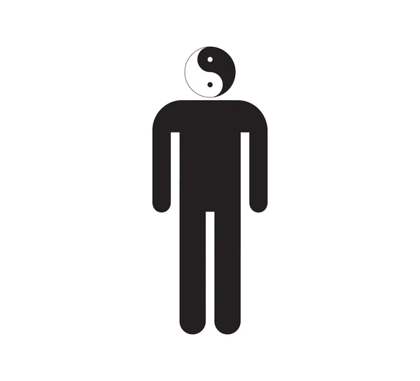 Yin and yang male sign — Stockfoto