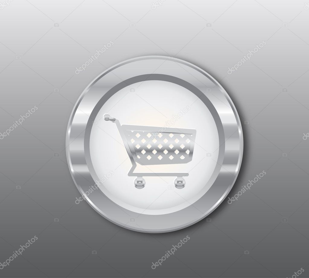 Silver shopping button