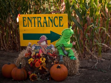 Toddler in Halloween Costume clipart