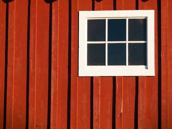 Stará červená stodola — Stock fotografie