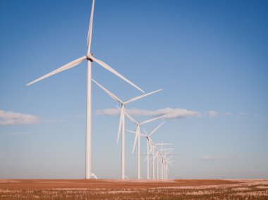 Wind turbines farm clipart