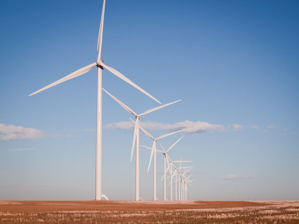Wind turbines farm