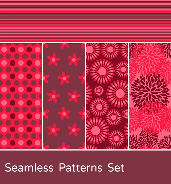 Seamless Patterns Set — Stock Vector