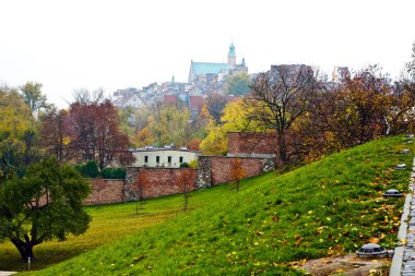 Interesting view of the old city of Warsaw. Poland