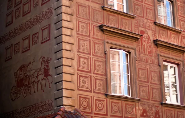 De oude binnenstad van Warschau. Polen. UNESCO — Stockfoto