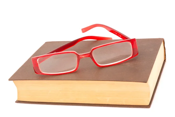Könyv, szemüveg — Stock Fotó