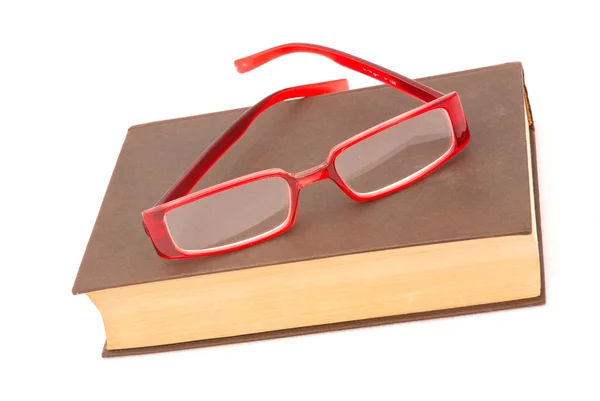 A könyv a szemüveg — Stock Fotó