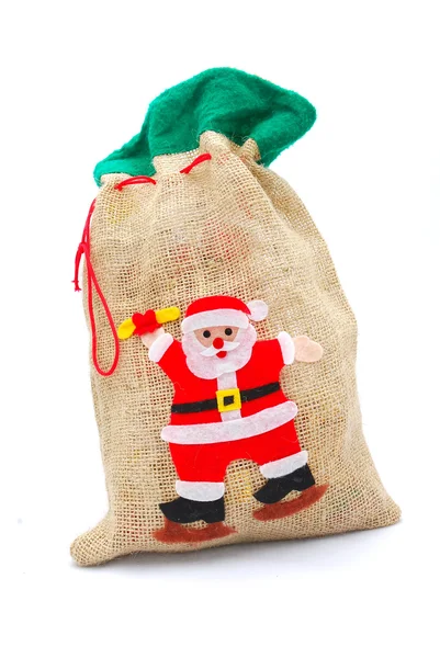 Christmas gunny sack — Stock Photo, Image