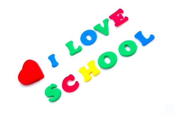 I love school concept — Stock Photo, Image