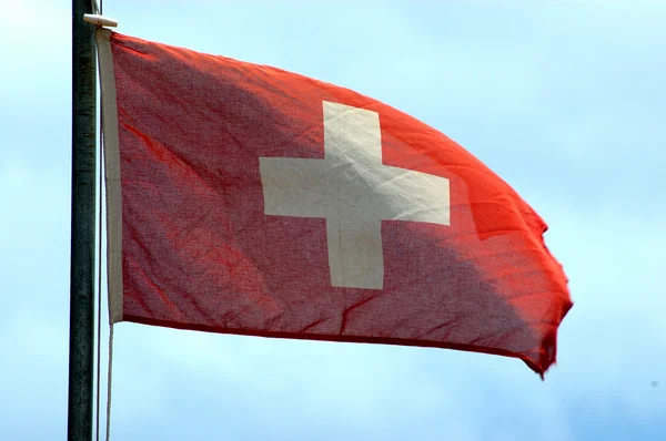 Zászló, Svájc — Stock Fotó