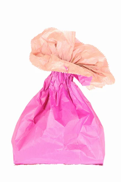 Roze papieren zak — Stockfoto
