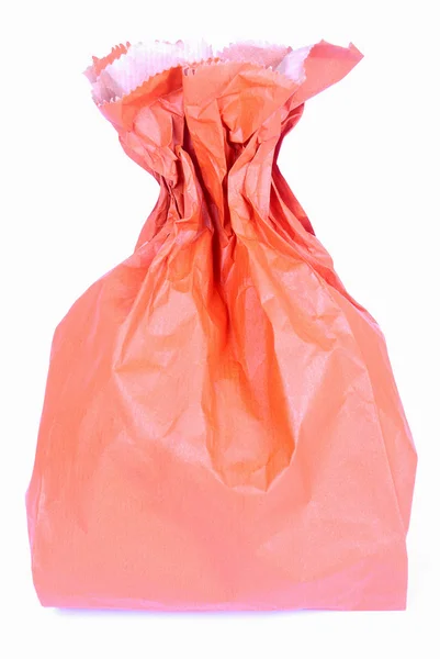 オレンジ色の紙バッグ — ストック写真