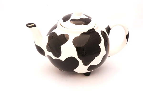 Cow pattern tea pot — Stock Photo, Image