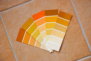 Color charts on tiles clipart