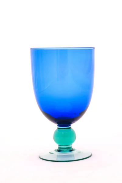 Синій Бокал для вина — стокове фото