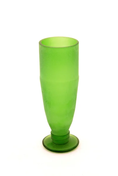 Zöld üveg pezsgővel — Stock Fotó