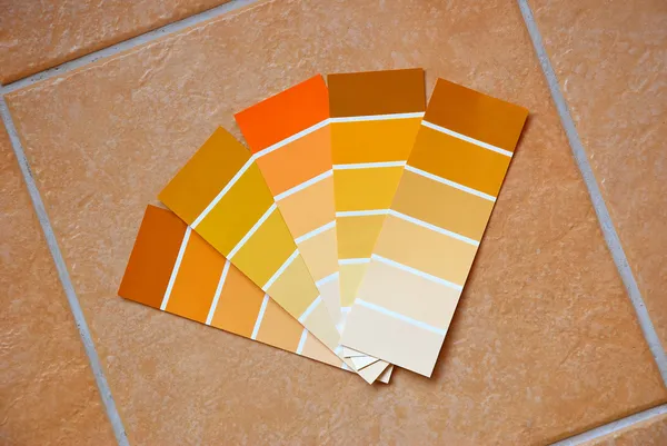 stock image Color charts on tiles