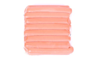 Shrink wrapped sausages clipart