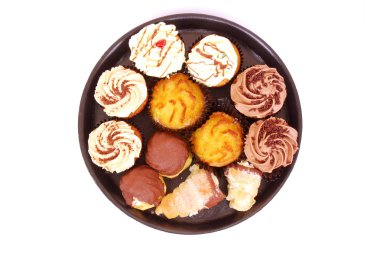 Assorted cup cakes clipart