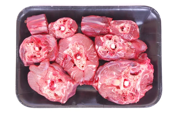 Syrové pštrosí krk maso — Stock fotografie