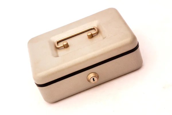 Cashbox su bianco — Foto Stock