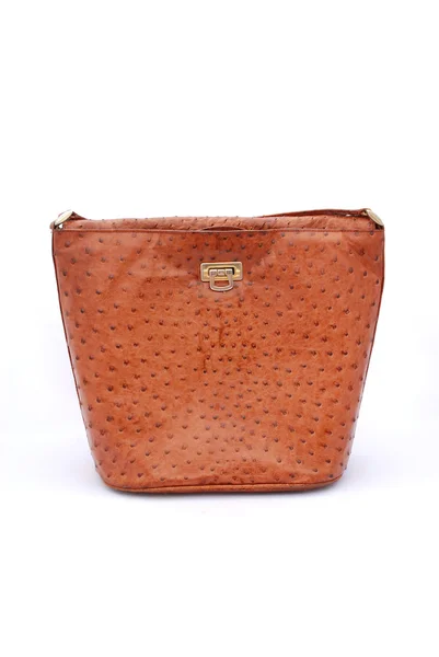 Ostrich leather handbag — Stock Photo, Image