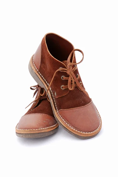 Hnědé boty boty — Stock fotografie