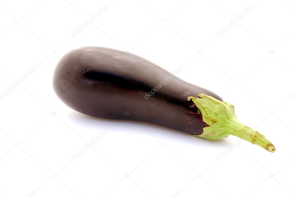 Eggplant on white