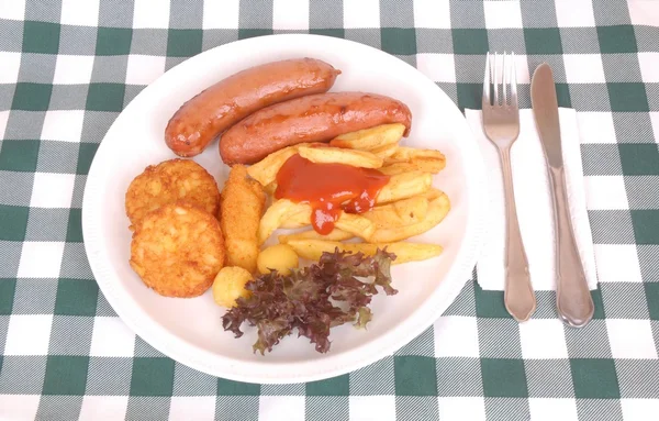 Duitse oktoberfest maaltijd — Stockfoto