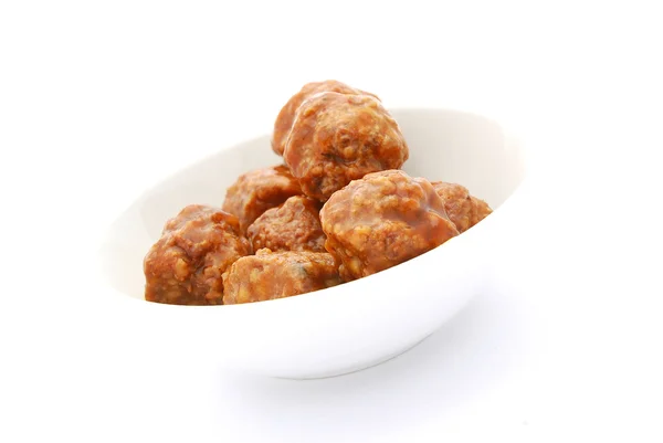 Meatballs on white — Stock Photo, Image