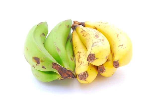 Grønne og gule bananer - Stock-foto