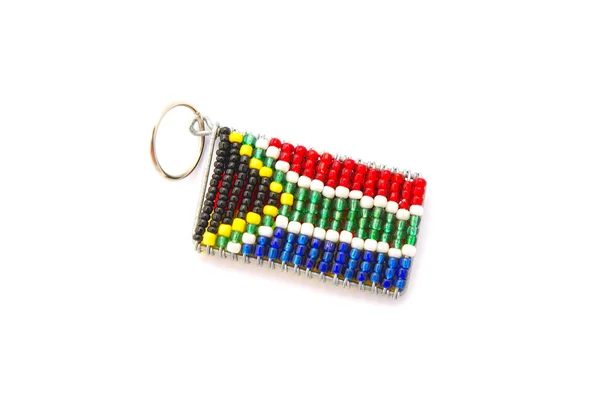 Schlüsselanhänger mit südafrikanischer Flagge — Stockfoto