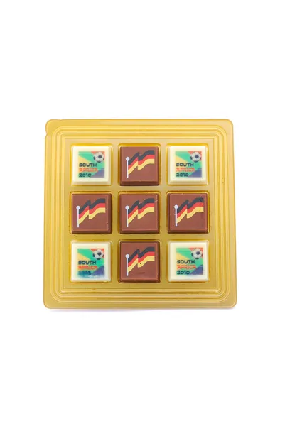 Soccer world cup pralines — Stock Photo, Image