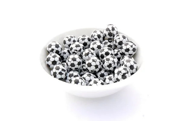 Soccer ball pralines — Stock Photo, Image