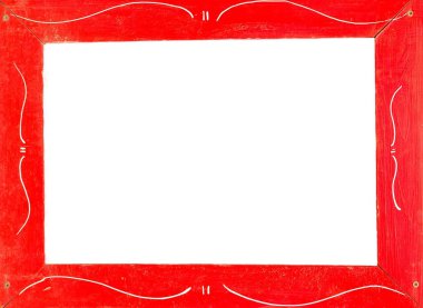 Red picture frame clipart