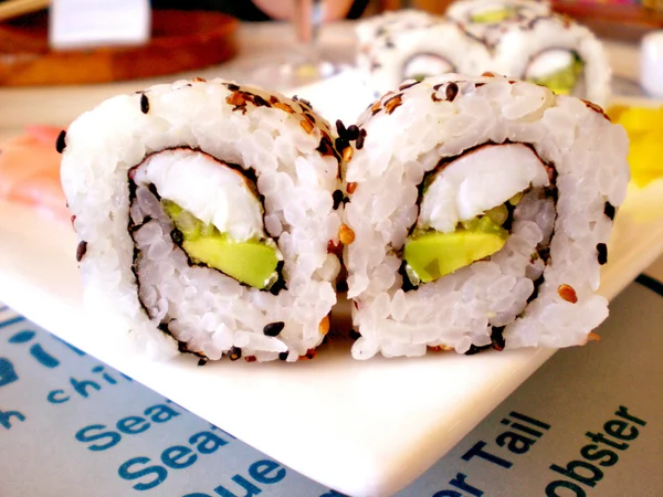 Sushi étteremben — Stock Fotó