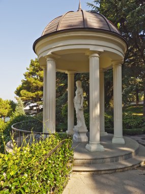 Belvedere with antique sculpture clipart