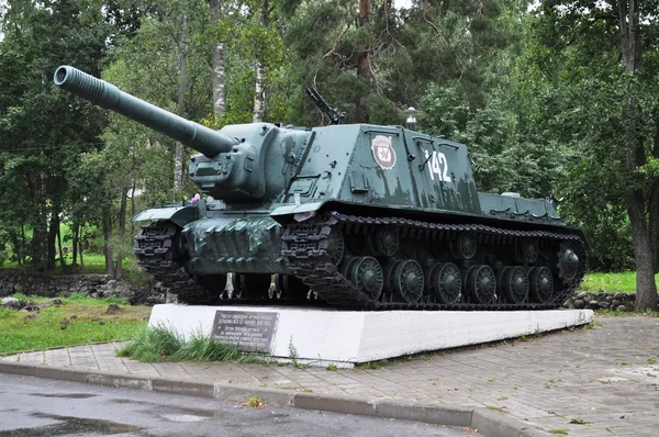 stock image Historical Tank ISU-152 in Priozersk