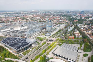 Aerial view of Munich city clipart