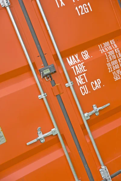 Red cargo container Royalty Free Stock Photos