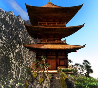 Budist tapınağı Dağları