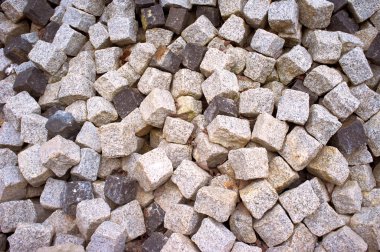 Large heap of stacked cobbles clipart
