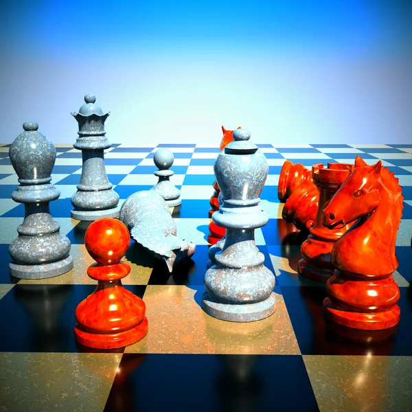 Batalla de ajedrez-derrota — Foto de Stock