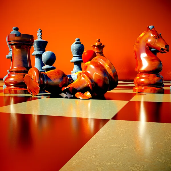Šachy battle - porážka — Stock fotografie